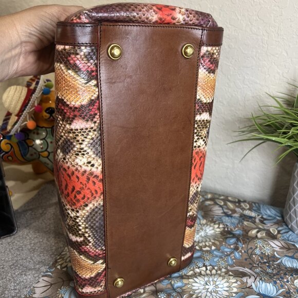 BRAHMIN ANNABELLE MULTI-COLOR ANACONDA SATCHEL Crossbody Purse - Picture 7 of 16